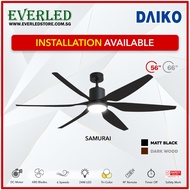 [FREE INSTALLATION] DAIKO Samurai 56"/ 66" DC Ceiling Fan (with 24W Philips Tri-Color Dimmable LED)