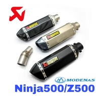 Akrapovic Exhaust Modenas Z500 Ninja500 2025 Slip On Tabung Muffler Stainless Steel Z 500 NINJA 500 