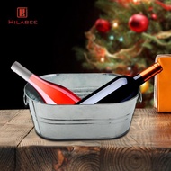 [UsusexaMY] Galvanized Tub Ice Bucket for Parties Tin Rustic Ice Holder Ice Tub Beer Tub for