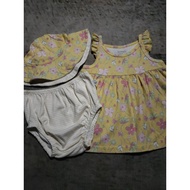 Baby Set 3in1 Dress, Panties & Hat Preloved