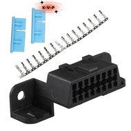 kvpgucr OBD2 16Pin Connector OBD2 OBD 2 16Pin Female Angle Connector OBD Female Wire Soets OBDII Con