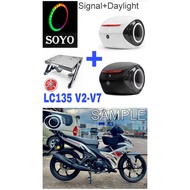 Combo Set Monorack SOYO Yamaha LC135 V2-V7  + Top Box Alien ABS Tail Box Siput 35L + LED Lighting Ac