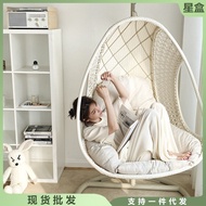 ST-🚤Internet Celebrity Hanging Basket Cushion Single Chlorophytum Bird's Nest Swing Cushion Glider Cushion Rattan Chair