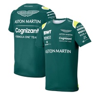 Hot Sale F1 Formula One Aston Martin Team  Vettel Driver Theme Short Sleeve Men's And Women's Racing