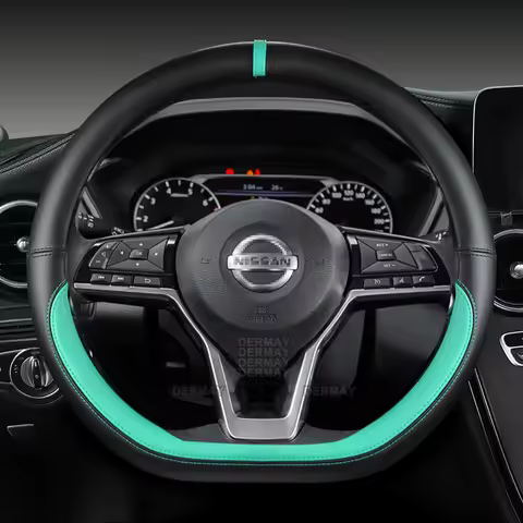 for Nissan March Micra K10 K11 K12 K13 K14 PU Leather Car Steering Wheel Cover Fast Shipping Auto Ac