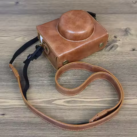 Portable PU Leather Case Cover camera bag For Sony ZV1F ZV-1F ZV1II ZV-1M2 Vlog Protective case shel
