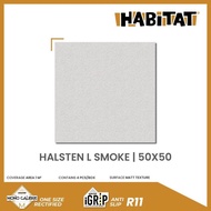 Baru MilanTiles - HABITAT Halsten L Smoke 50x50 Keramik Lantai Kamar
