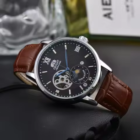 DFDG Orient Series Sports Mechanical Unisex Watch Full Functionality Skeleton Dial Water-Resistant