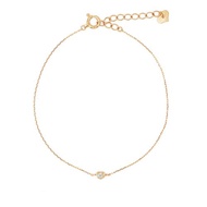 Visel 18K金愛心單鑽手鍊