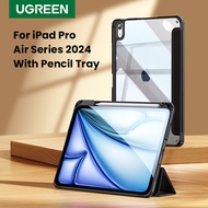 UGREEN Crystal Clear Series Tablet Protective Case Pen Tray Style for iPad Air Pro 2024 Model:45352