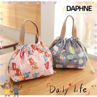 DAPHNE Lunch Bag, Cute Nylon Drawstring Strap Bag, Cartoon Printing Tote Bag