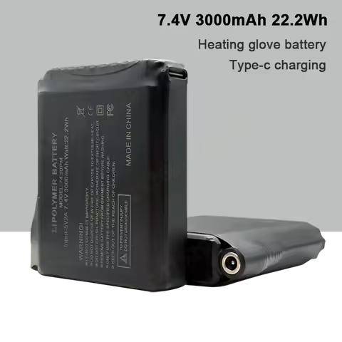 7.4V 3000mah Heated Gloves Battery Lithium Batteries for Heating Vest, Socks, shoes,Winter Antifreez