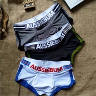 Aussie Bum Ice Silk Mesh Men's Breathable Boxer Briefs Low Waist Underwear Comfortable Innerwear