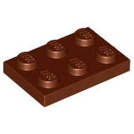 Lego 3021part Plate 2 x 3 reddish brown