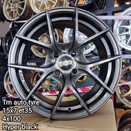 New Sport Rim BBS 15x7 4x100 et35 HYPER BLACK Johor Baru