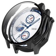 全城熱賣 - 適用於一加 Watch 2 / OPPO Watch X PC+鋼化膜一體手錶保護殼（黑色）