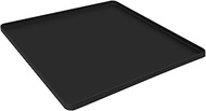 Mini Fridge Silicone Mat with Raised Edge，23''x23''x0.7'',Under Washing Machine Pad Under Mini Refrigerator Freezer Protect from Appliance Leaks Water Spills Absorbent -black