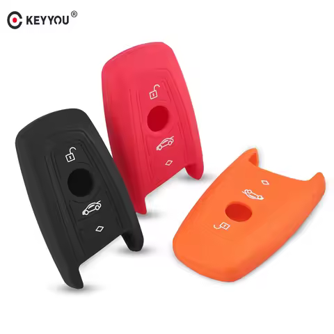 KEYYOU Silicone Car Key Cover Case For BMW 1 3 5 7 Series F30 F31 F34 F10 F11 F07 X4 X5 X6 Smart Car