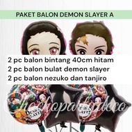 Paket Balon DEMON SLAYER A / Dekorasi Ulang Tahun DEMON SLAYER