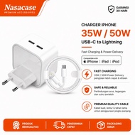 Charger iphone 11 12 13 14 Pro Max 35W & 50W dual Usb C Fast Charging Original