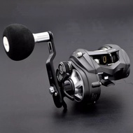 TICA Saltwater Fishing Reel Aluminum Body 15KGs Drag Baitcasting Reel w/ Crank Handle