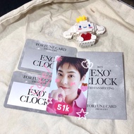 Photocard exo xiumin set fortune card o田clock exo fanmeeting