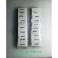 RESISTORS R CHALK 5W 0.1 / 0.22 / 0.33 / 0.47 / 0.5 / 10 / 47 /470/ 1K5 OHM price 10pcs
