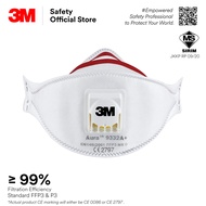 3M™ Aura 9332A+ FFP3 / 99% Filtration Efficiency/ Premium Particulate Disposable Respirator/ Haze Ma