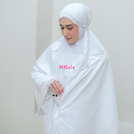 Jilbab Bergo Umroh Dan Haji Premium Jumbo Kantong Bersaku Anti Copet Putih Dan Hitam Menutup Dagu By