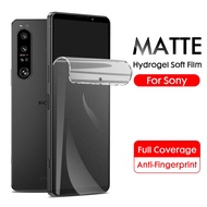 Full Cover Matte White Soft Film Screen Protector Sony Xperia Pro-I 1 10 III Lite 5 II XZ1 XZ2 XZ3 XZ4 XZ Premium XA2 Ultra XA3 Ace II