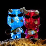 BLUE摩艾 果凍紅 果凍藍 青鬼 赤鬼 限定版 扭蛋 玩具 兩隻一組