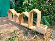 BV ชั้นวาง แขวนติดผนัง แนวDIY สวยๆ งานไม้สัก 90*30 หนา 10 ซม. ชั้นวางโมเดลรูปบ้าน ชั้นวางของตกแต่งบ้