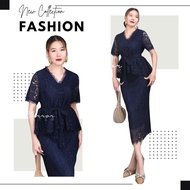 (นางแบบใส่ชุดขาย) Lace Set Neatly Complete Look สวยออกงานได้ ชุดเซ็ตลูกไม้ เซ็ตเสื้อกระโปรงลูกไม้ เส