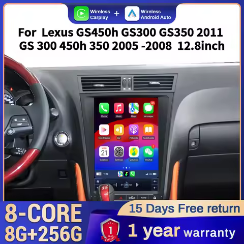 12.8“ Car Radio For Lexus GS450h GS300 GS350 2011 GS 300 450h 350 2005-2008 Wireless Bluetooth CarPl