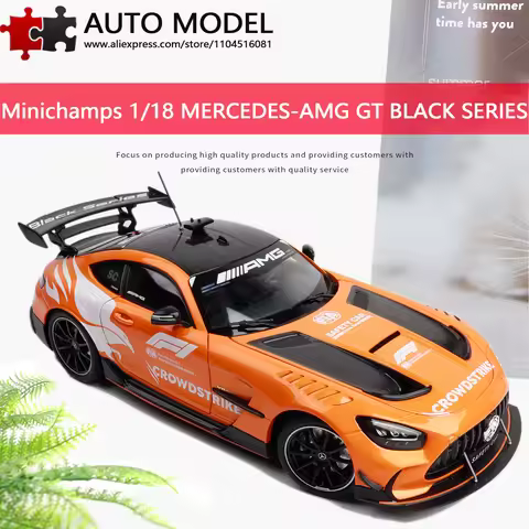 Minichamps 1:18 Benz Amg Gt Black Series F1 Safety Car Silverstone 2025 Full Open Door Metal Miniatu
