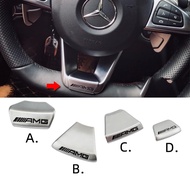 1 ✿ 3D Metal AMG Steering Wheel AMG Emblem Sticker For Mercedes Benz A/C/E/S class CLA GLC class AMG