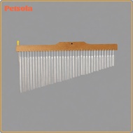 petsola Clear and Pure Sound 36 Tone Bar Chimes Beech Wood Frame Single Row Wind Chimes Aluminum Rod