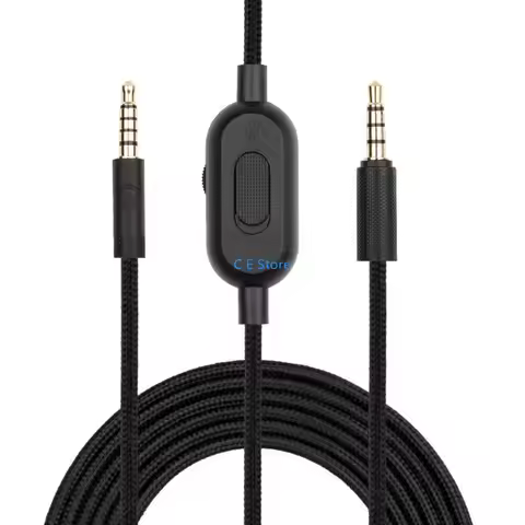 Aux Cord For Logitech GPRO X G233 G433 Headphone Audio Cable With Inline Mute &Volume Control Line