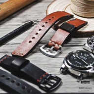 🇭🇰 PRIMRIA ⭐ Custom made saddle vintage style leather straps⭐ 復古牛皮手錶錶帶 Compatible Rolex, IWC, Panera