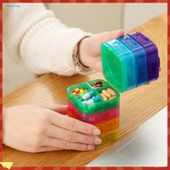 GH|  Travel Pill Case Pill Organizer 7pcs Pill Box Organizer Compact Modular Detachable Medicine Sup