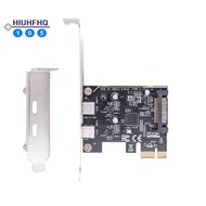 PCIE to Dual Type C Expansion Card PCI-E X1 to 2-Port TYPE-C USB 3.2 GEN1 5Gbps Convert Card ASM1042
