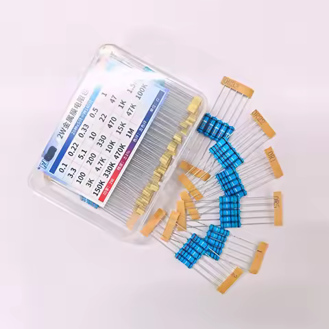 1/4W 1/2W 1W 2W 3W Resistor Set Resistance 1% 1/4W 1/2W 1W 2W 3W Metal Film Resistors Kit Ohm Electr