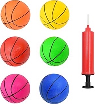 Coriver Pack of 6 Mini Basketball Small for Tyres Inflatable Basketball Small with Pump, Pool Balls 