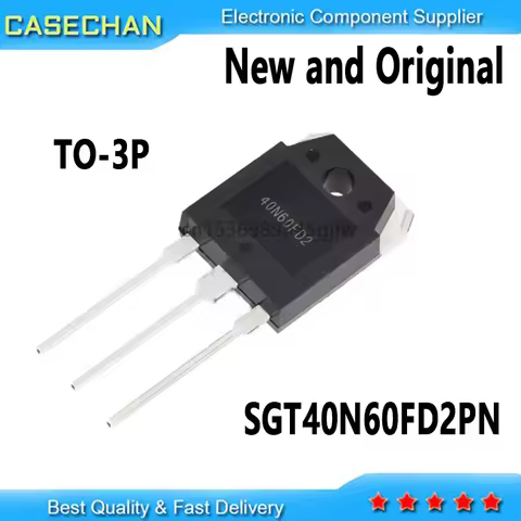 5PCS SGT40N60FD2PN SGT40N60FD2 40N60FD2 40N60 TO-3P 600V 40A IGBT Power Transistor 100% New Original