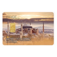 READY STOCK : Public Gold Bullion Bar PG 1g (Au 999.9) 24K - Masjid Hagia Sophia