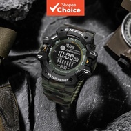 SMAEL 8050MC Men Digital Watch Green Camo Silicone Strap Sport Shockproof Waterproof