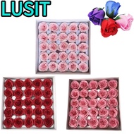 LUSIT 25Pcs Soap Rose Flower, Handmade Gift Realistic Floral Foam Rose, Creative Five Layer Rose Wre