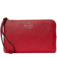 Kate Spade Leila Medium L Zip Wristlet in Candied Cherry kb684