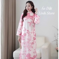 Red Master Ao Dai Embroidered Silk Ao Dai with 4 panels wedding ao dai Linh Store-Women's Fashion Wo