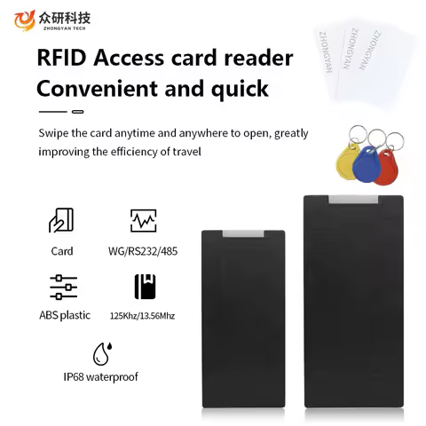 13.56MHz IC Wiegand 26 34 RFID Card Reader Contactless Smart IP68 Waterproof 125KHz EM ID Access Con
